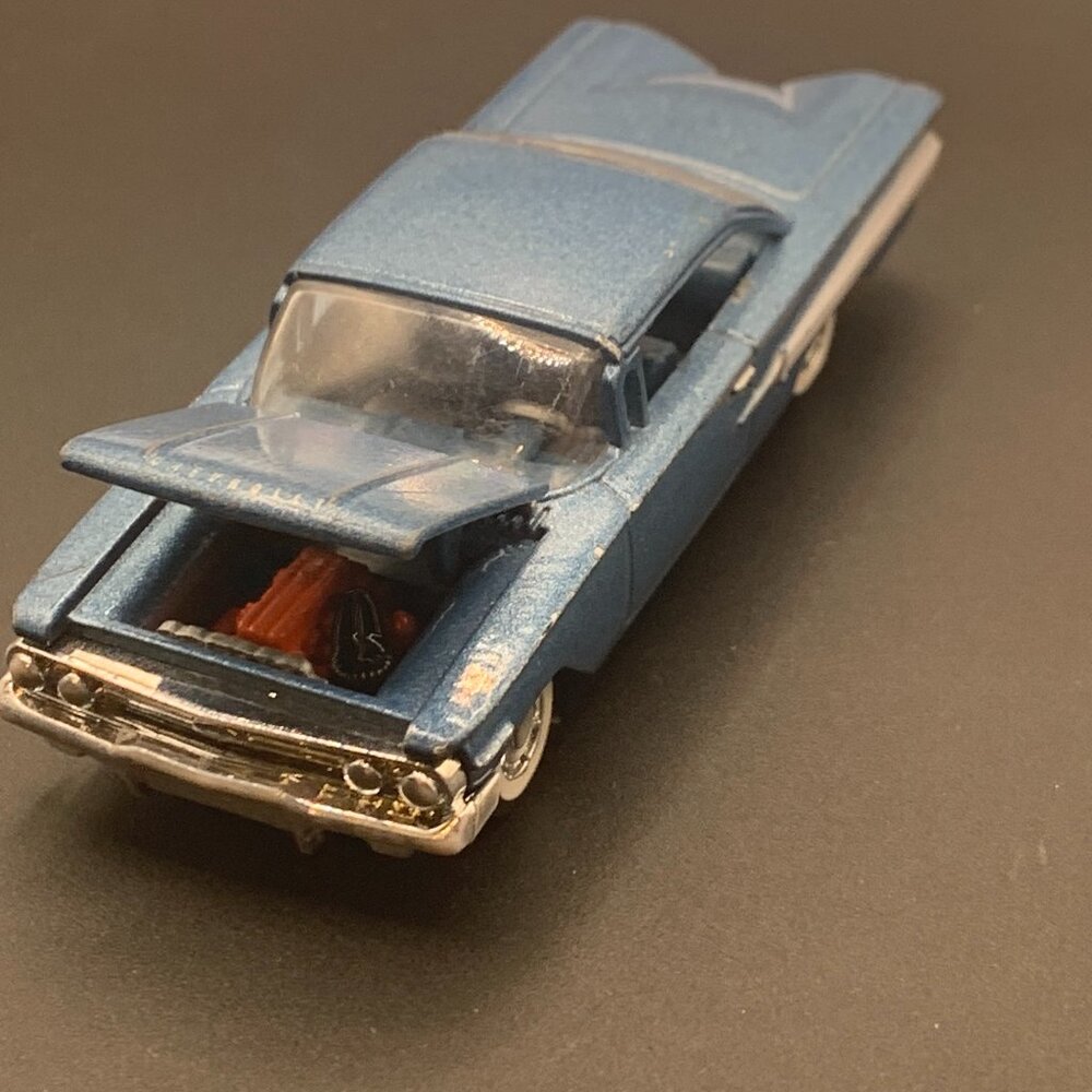 1:64 Racing Champions Diecast 1960 Blue Chevy Impala MISSING TAILIGHTS